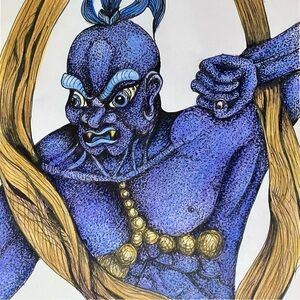 ORIGINAL ILLUSTRATION ART by Denver Artist CHELSEA ROMANIELLO / Fudo Myoo Deity